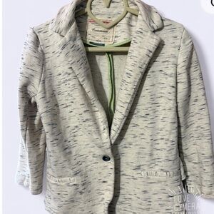 Cartonnier Anthropologi Cream and Black Patterned Blazer